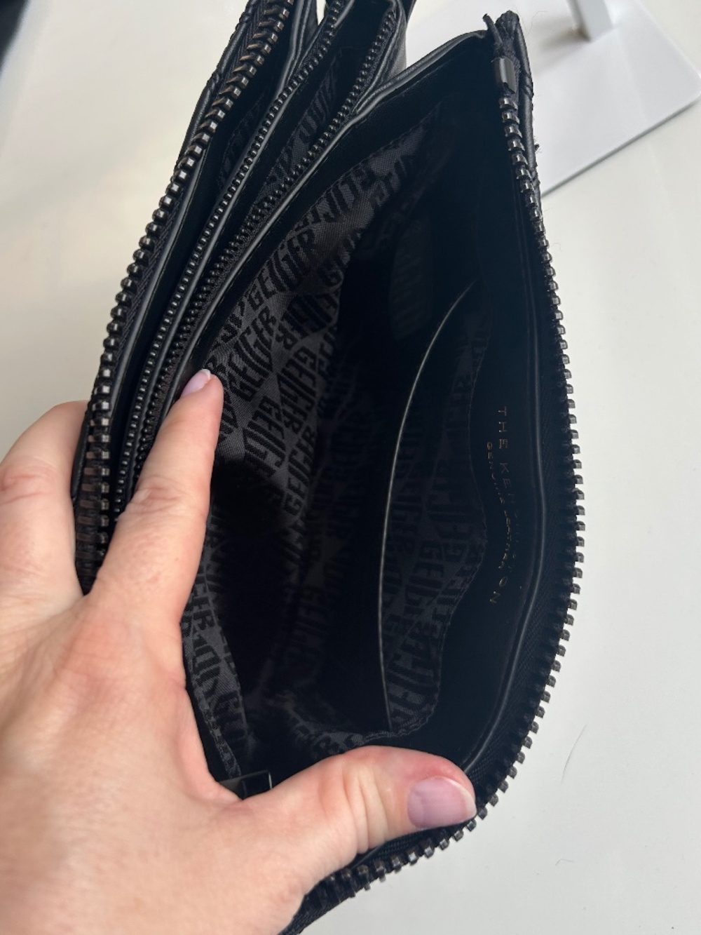 KURT GEIGER Kensington Drench Black Pouch Bag NWOT - Picture 12 of 13